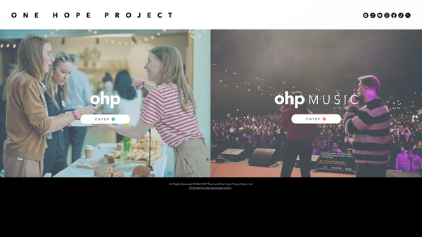 Screenshot of the OHP Trust website