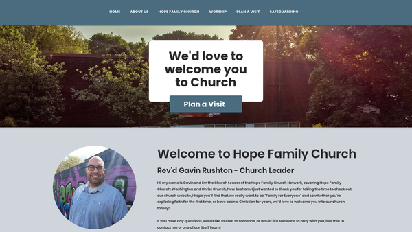 Screenshot of the The Parish Of Oxclose, Oxclose Church website