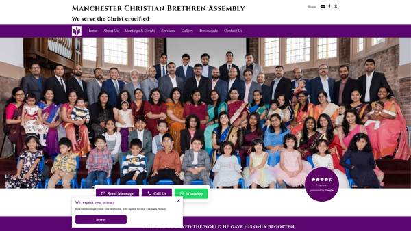 Screenshot of the Manchester Christian Brethren Church website
