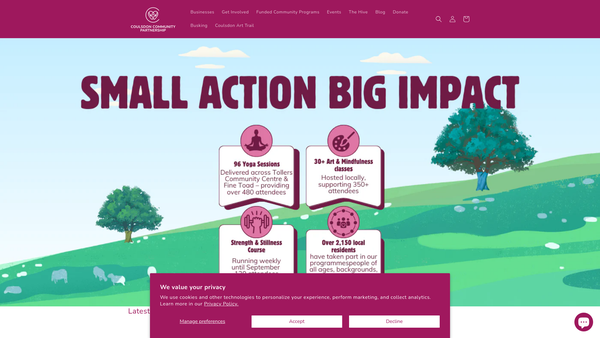 Screenshot of the Coulsdon Community Partnership website