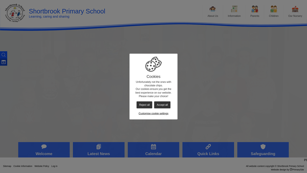 Screenshot of the Friends Of Shortbrook Primary School website