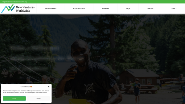 Screenshot of the New Ventures Worldwide CIO website