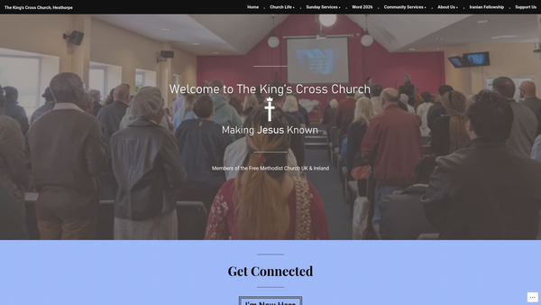 Screenshot of the The King's Cross Church And Junction, Hexthorpe, Doncaster website