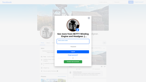 Screenshot of the The Great Western Colliery Preservation Trust website