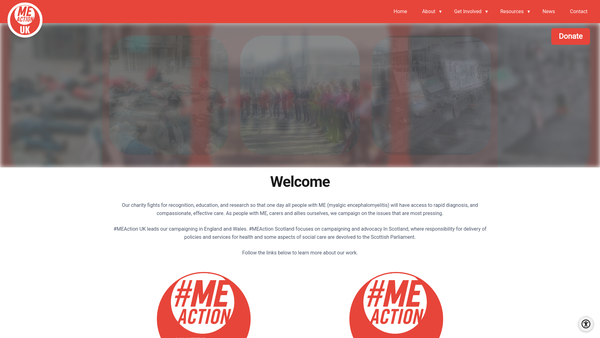Screenshot of the Meaction UK website