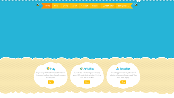 Screenshot of the Roman River Pre-School website