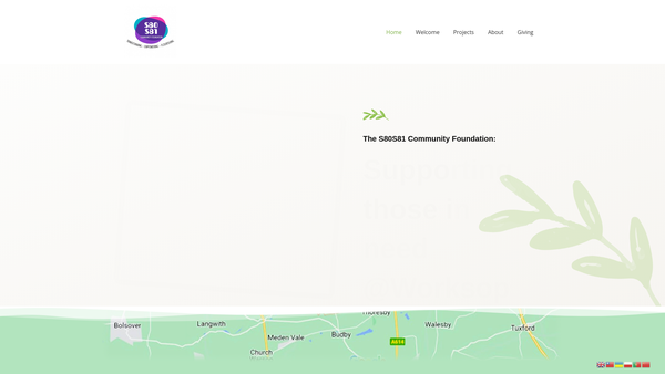 Screenshot of the The S8081 Community Foundation website