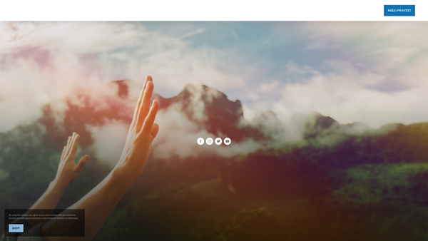 Screenshot of the Harrogate Vineyard Church website