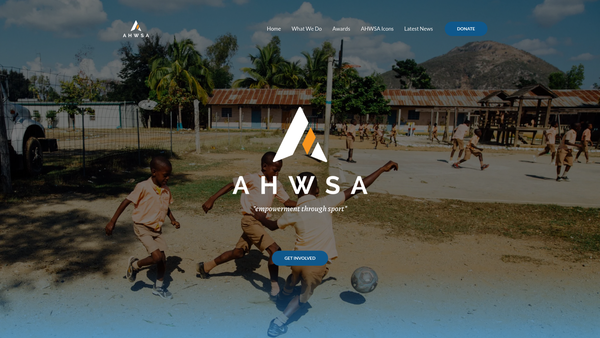 Screenshot of the African Heritage Sports Award website