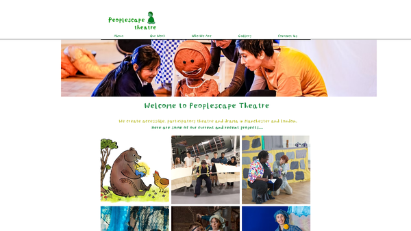 Screenshot of the Peoplescape Theatre website