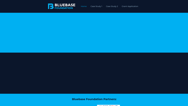 Screenshot of the Bluebase Foundation website