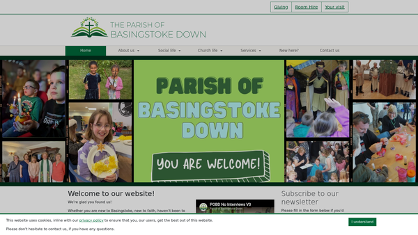 Screenshot of the The Parish Of Basingstoke Down website