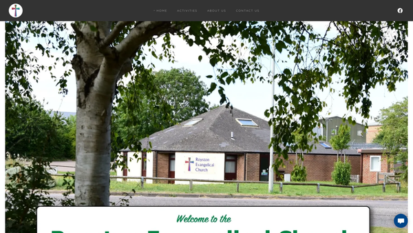 Screenshot of the Royston Evangelical Church CIO website