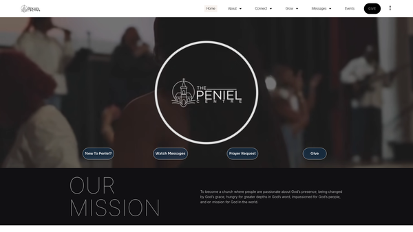 Screenshot of the The Peniel Centre website