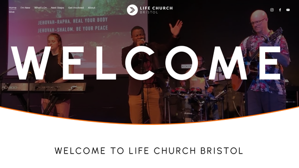 Screenshot of the Life Community Church Bristol website