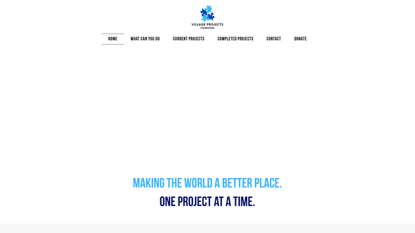 Screenshot of the Village Projects Foundation website