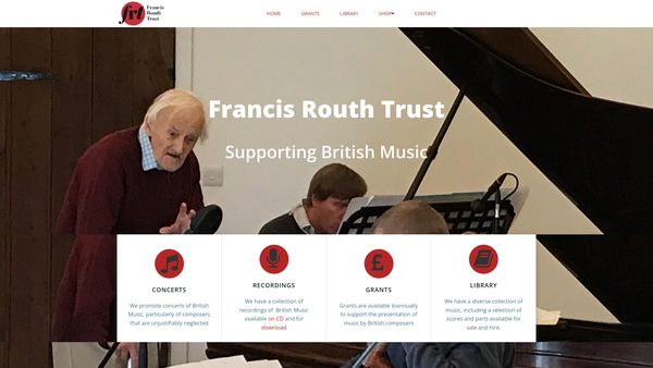 Screenshot of the Francis Routh Trust website