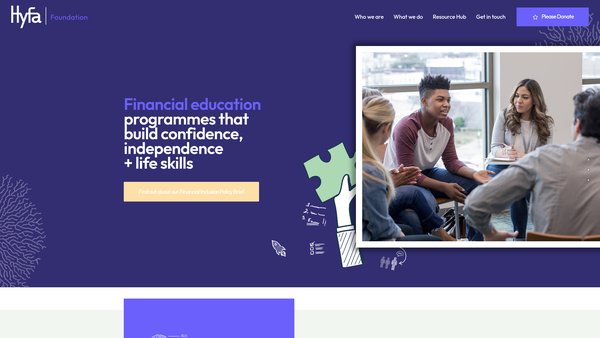 Screenshot of the Hyfa Foundation website