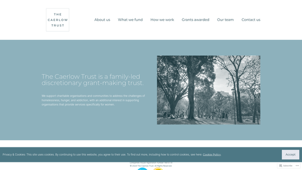 Screenshot of the The Caerlow Trust website