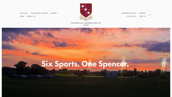 Screenshot of the The Spencer Club website