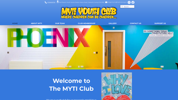 Screenshot of the The Myti Club website