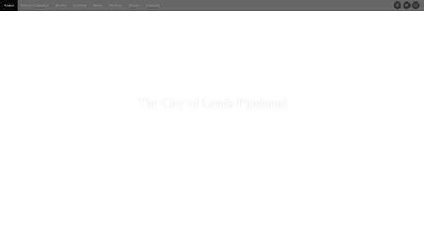 Screenshot of the City Of Leeds Pipe Band website