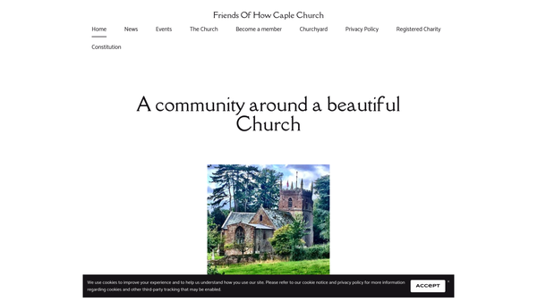 Screenshot of the The Friends Of How Caple Church website