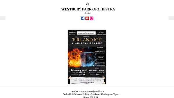 Screenshot of the Westbury Park Orchestra website