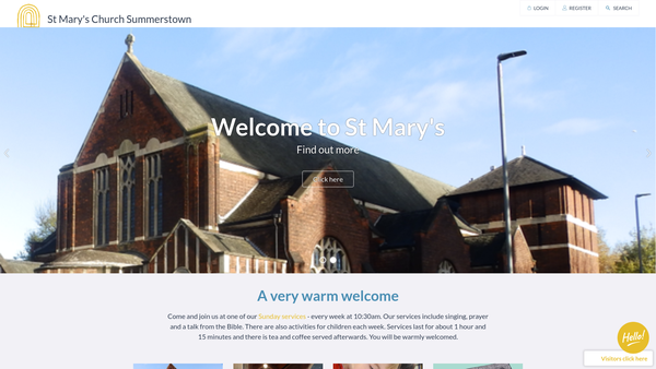 Screenshot of the The Parochial Church Council Of The Ecclesiastical Parish Of St Mary's, Summerstown website