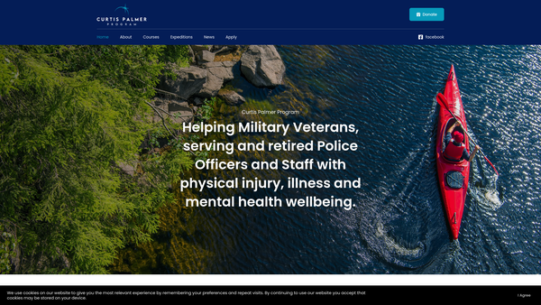 Screenshot of the Curtis Palmer Program website