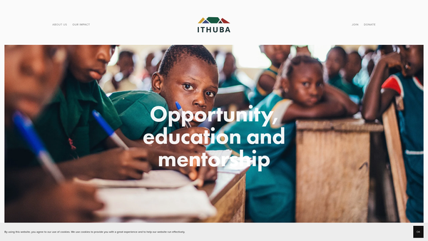 Screenshot of the Ithuba Foundation website