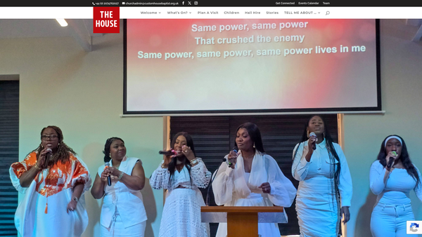 Screenshot of the Custom House Baptist Church website