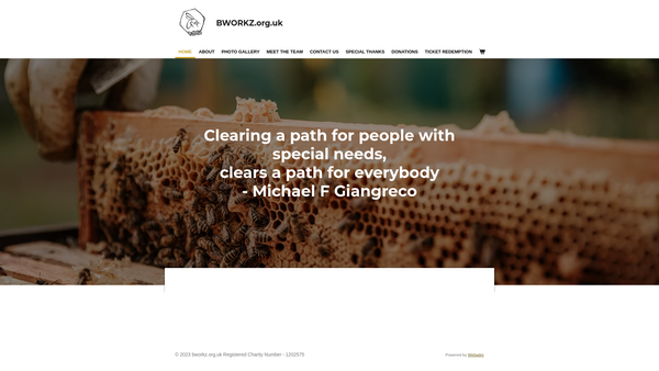 Screenshot of the Bworkz website