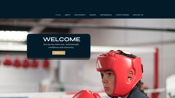 Screenshot of the Tonbridge Amateur Boxing Club website
