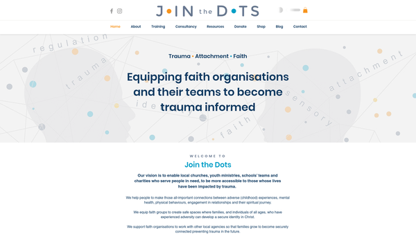 Screenshot of the Join The Dots website
