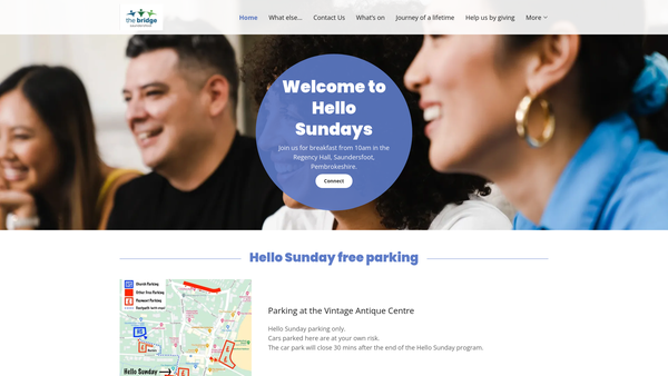 Screenshot of the The Bridge Saundersfoot website
