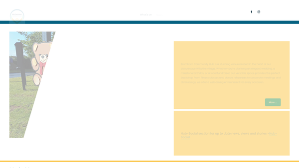 Screenshot of the Bromham Community Hub website