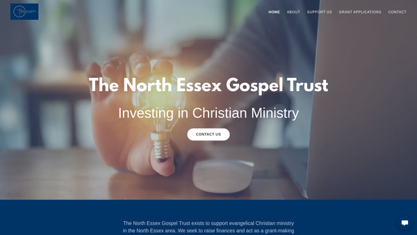 Screenshot of the North Essex Gospel Trust website