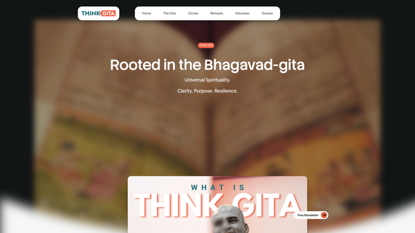 Screenshot of the Think Gita website
