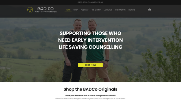 Screenshot of the The Brave And Determined Charity website
