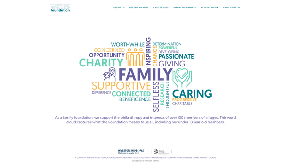 Screenshot of the Wates Foundation Limited website