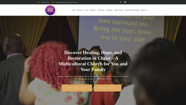 Screenshot of the Airport Baptist Revival Church website