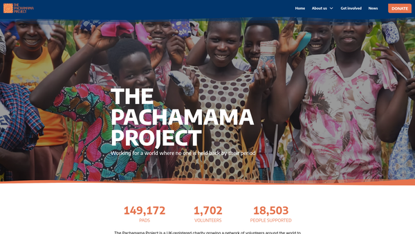 Screenshot of the The Pachamama Project CIO website
