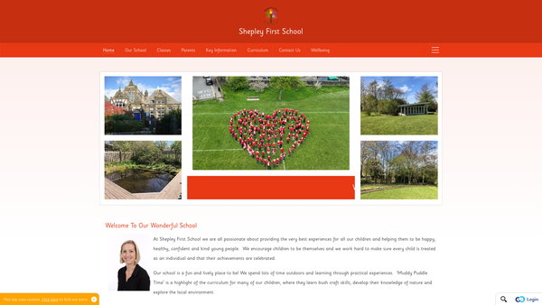 Screenshot of the Friends Of Shepley First School website