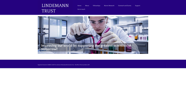 Screenshot of the The Lindemann Fellowship Administrative Trust website