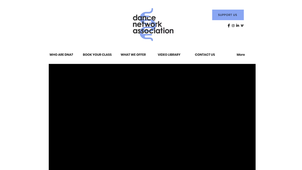 Screenshot of the Dance Network Association website