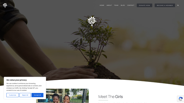 Screenshot of the The Yandisa Foundation website