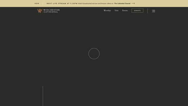 Screenshot of the The Cathedral Church Of The Holy Trinity And Of Saint Peter And Saint Paul And Of Saint Swithun Of Winchester website