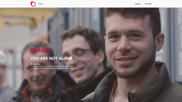 Screenshot of the Brawd website