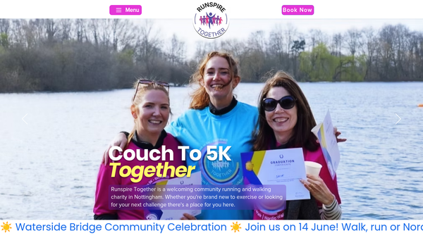 Screenshot of the Runspire Together website